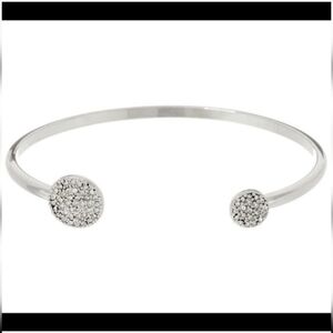 Stella & Dot Pave Disc Cuff - Silver